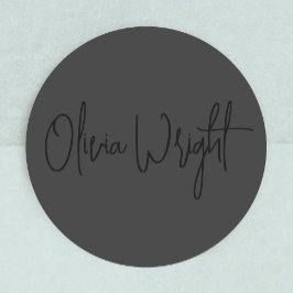 Adesivo Script de assinatura, preto profissional em preto