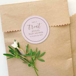 Adesivo Script de Caligração Minimalista de Chá de fraldas