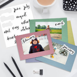 Adesivo Script de Caligrafia Meses Negros do Ano