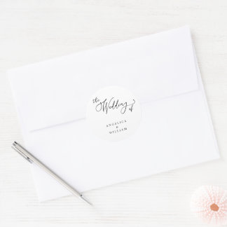ADESIVO SCRIPT DE CASAMENTO BRANCO E NEGRO ELEGANTE CLÁSSI