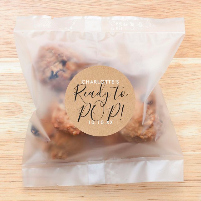 Adesivo Script de chic russo do Chá de fraldas pronto para (Criador carregado)