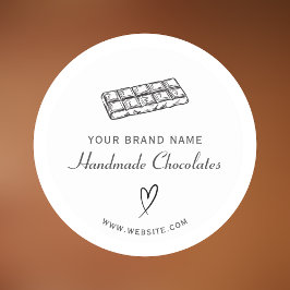 Adesivo Script de chocolate artesanal Typo Sticker