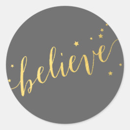 Adesivo Script de Credo Dourado da cinza | Férias