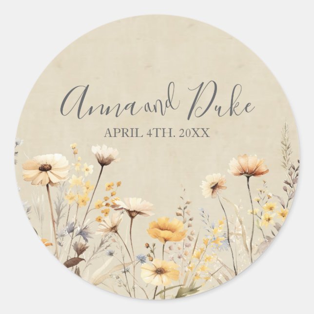 Adesivo Script de flor selvagem (Frente)