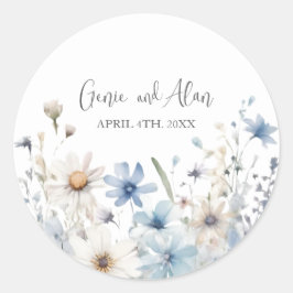 Adesivo Script de flor selvagem moderno