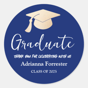 Adesivo Script de formando   Chapéu Formando   Obrigado Ma