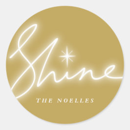 Adesivo Script De Manuscrito Brilhante No Dourado Feriado 