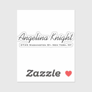 Adesivo Script de manuscrito exclusivo de tendência de Na