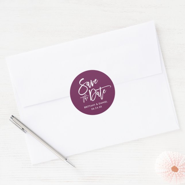 Adesivo Script De Pincel Salvar Os Selos De Envelope Do Ga (Envelope)