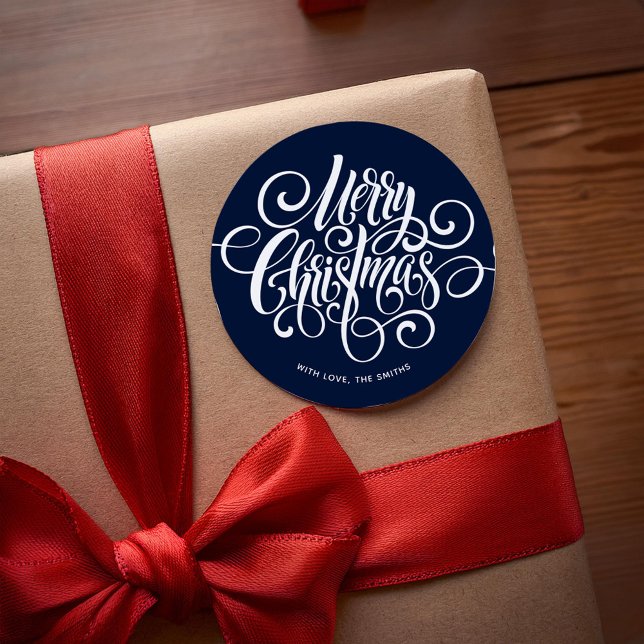 Adesivo Script de rico "Feliz Natal" Personalizado (Criador carregado)
