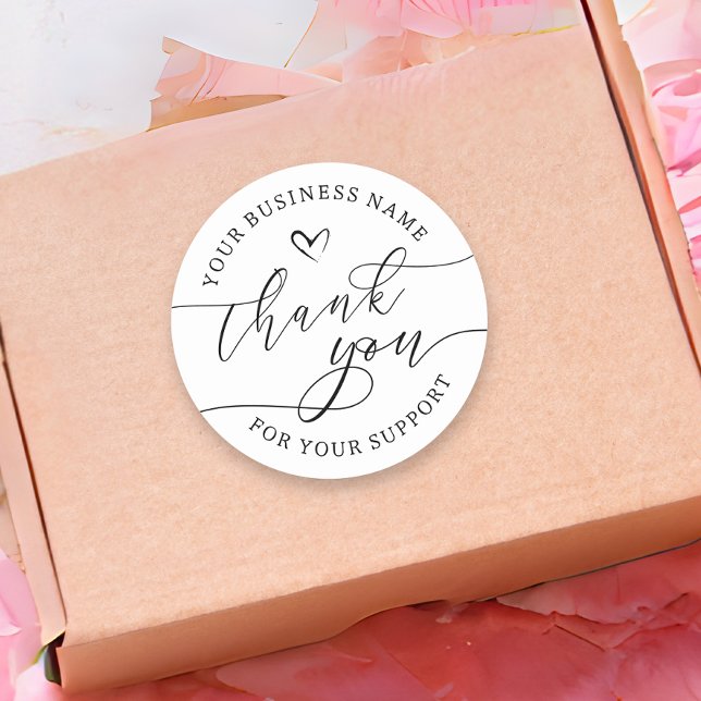 Adesivo Script de rótulo do produto Agradecido a Empresas  (Criador carregado)