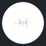 Adesivo Script de Troca de Monograma Dourado e Cinza<br><div class="desc">Dourado moderno e Cinza Monograma. Tipo de letra combo. Trocar. Simples.</div>