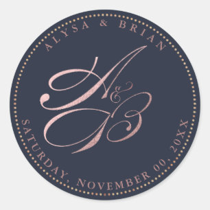 Adesivo Script Dourado de Rosa de PixDezine DIY A-Z Monogr