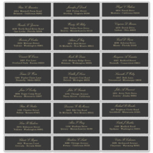 Adesivo Script Dourado Elegante No Endereço Preto Da List