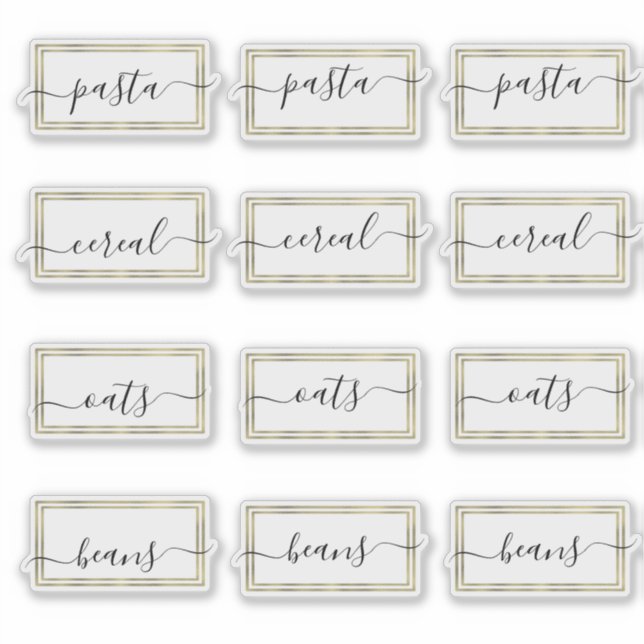 Adesivo Script Dourado Faux de Organização de Panorama (Frente)