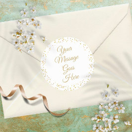 Adesivo Script Elegante de Chic de Poeira Dourada