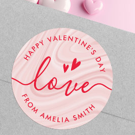 Adesivo script elegante dia de os namorados pincel rosa e 