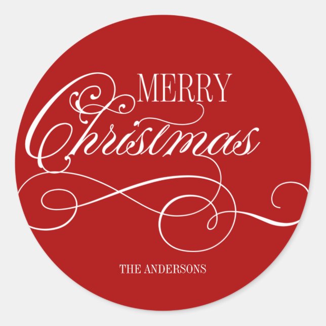 Adesivo Script Feliz Feriado de Natal (Frente)