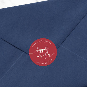 Adesivo Script Feliz Para Sempre Após Casamento De Cores E