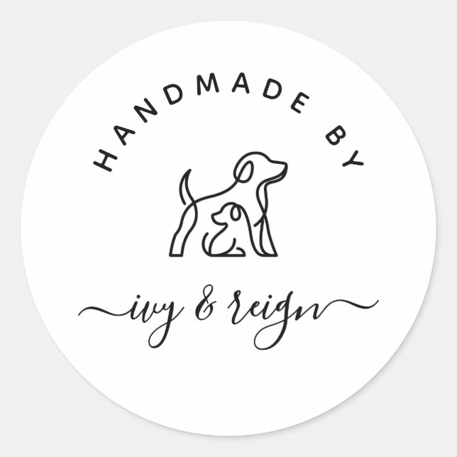 Adesivo  Script Handmade by Custom logo  (Frente)