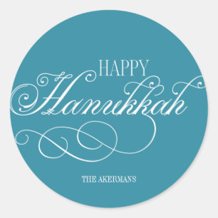 Adesivo Script Happy Hanukkah Holiday