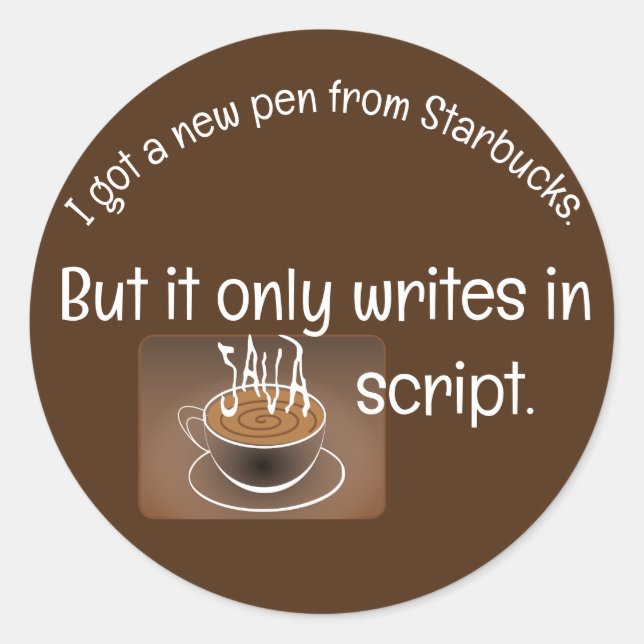 Adesivo "Script Java" (Frente)