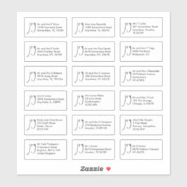 Adesivo Script Joy Natal 18 Endereços de Nome do Destinatá