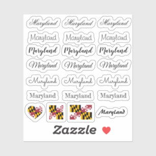 Adesivo Script legante Maryland e Maryland Sinalizador /co