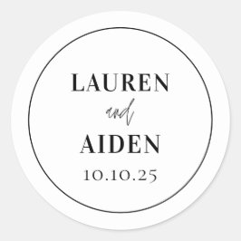 Adesivo Script minimalista moderno preto e branco