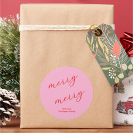 Adesivo Script Moderno Alegre e Elegante Natal Feriado