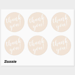 Adesivo Script Moderno Obrigado Simples Blush