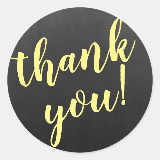 Adesivo Script Moderno Obrigado Simples Quadro Negro (Frente)