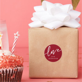 Adesivo Script Personalizado 'Love' de Fonte Clássica Redo