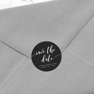 Adesivo Script Relax Save the Date Cor Editável