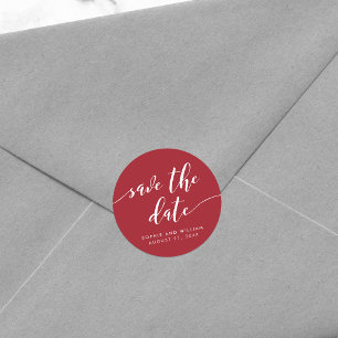 Adesivo Script Relax Save the Date Cor Editável