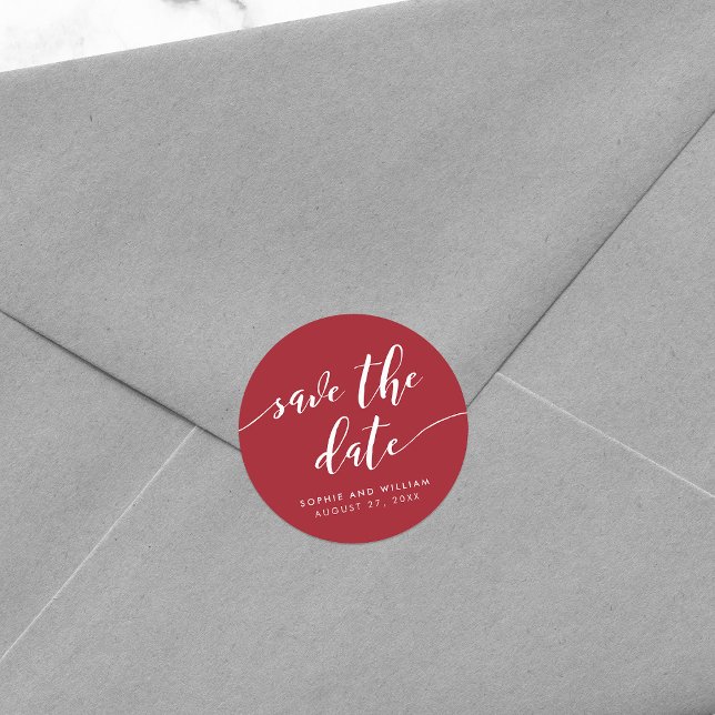 Adesivo Script Relax Save the Date Cor Editável (Criador carregado)