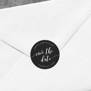 Adesivo Script Relax Save the Date Cor Editável