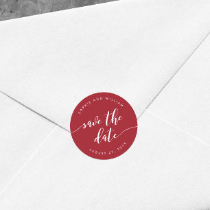 Adesivo Script Relax Save the Date Cor Editável