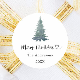 Adesivo script simples do pinheiro de Natal