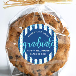 Adesivo Script Turquoise Glitter Confetti de Graduação do 