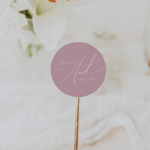 Adesivo Script Whimsical   Casamento de Rosa Dusty