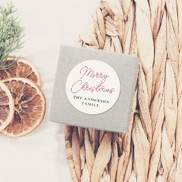 Adesivo Scripts de Feliz Natal e Nome da Família Personali