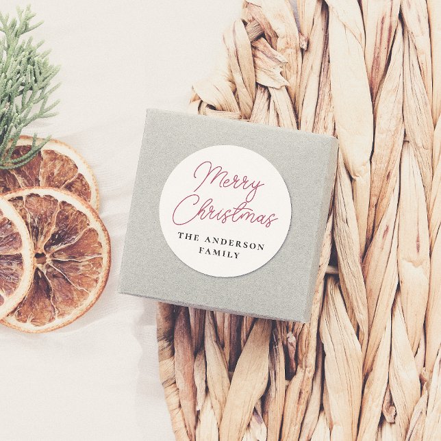 Adesivo Scripts de Feliz Natal e Nome da Família Personali (Criador carregado)