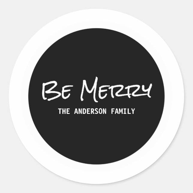 Adesivo Scripts Simples Branco Ser Felizes De Feriados (Frente)