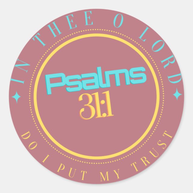 Adesivo SCRIPTURE DE bíblia "NO SENHOR" (Frente)