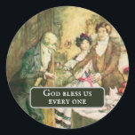 Adesivo Scrooge A Christmas Carol Dickens Christmas<br><div class="desc">Esta adorável imagem de Scrooge vintage define o palco de um Natal tradicional e mágico. O maravilhoso ilustrador inglês e artista de fantasia Arthur Rackham pintou esta fotografia para uma edição de 1915 de Charles Dickens "A Christmas Carol". Esta imagem captura o momento excelente em que Scrooge põe de lado...</div>