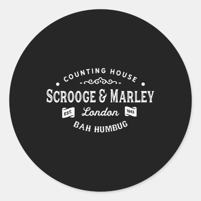 Adesivo Scrooge e Marley Counting House Christmas Carol (Frente)