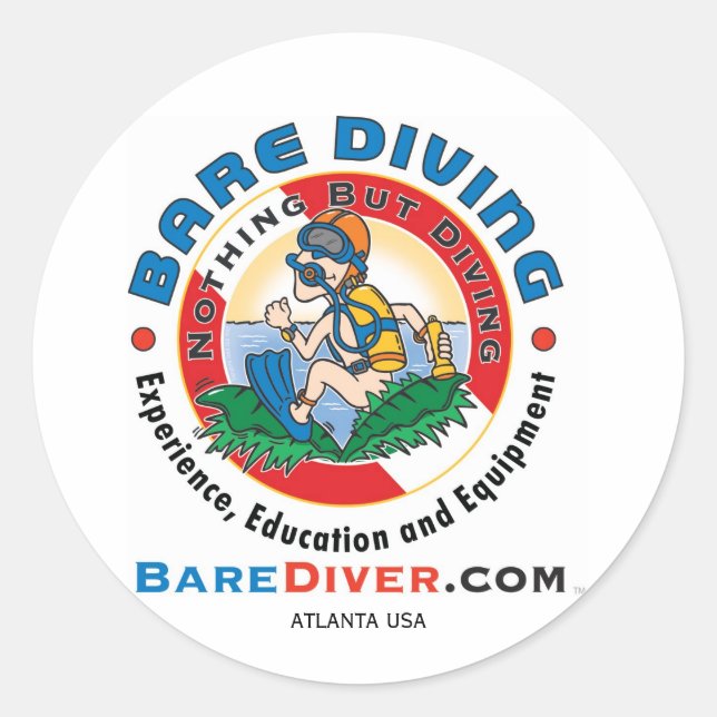 Adesivo Scuba Crazy Diver, ATLANTA EUA (Frente)