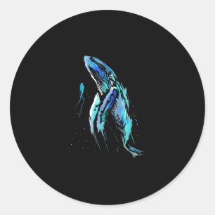 Adesivo Scuba Diver Humpback Baleia Nadando Presente
