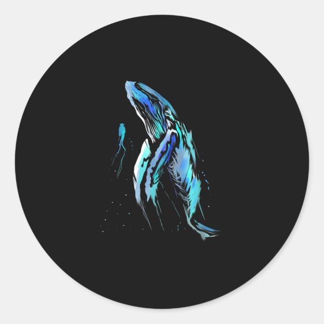 Adesivo Scuba Diver Humpback Baleia Nadando Presente (Frente)